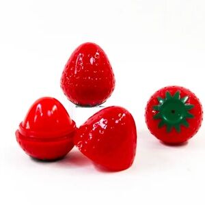 2pc Red Strawberry Lip Balm-Hydrating & Moisturizing, Anti-Crack Tinted Lipstick